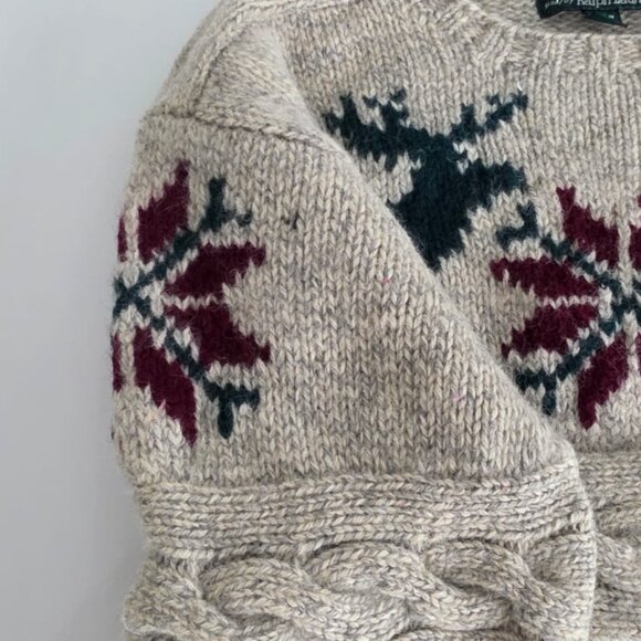 POLO RALPH LAUREN VTG WOOL SWEATER! - Picture 8 of 15